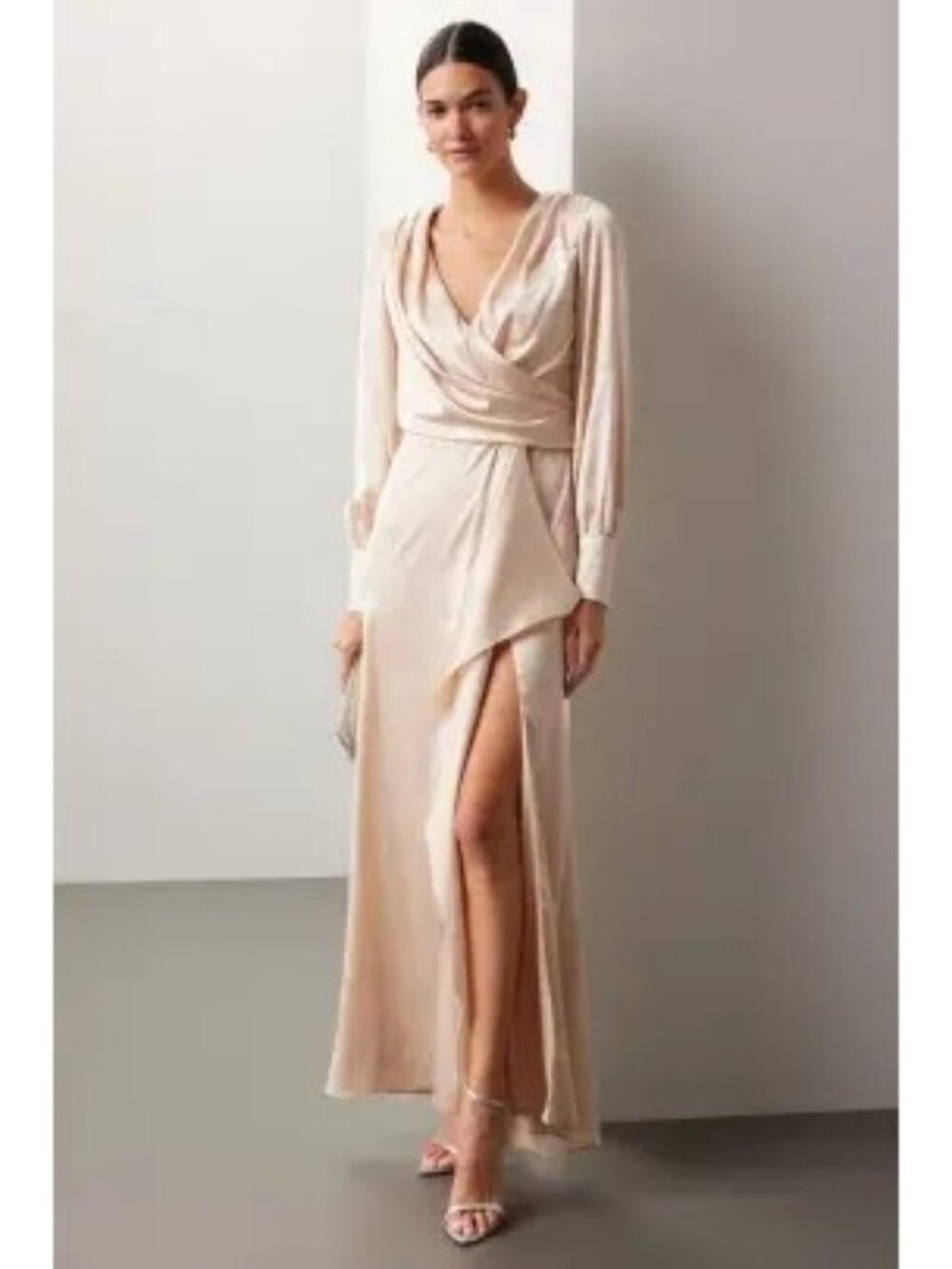 R-102. Ieena for Mac Duggal Long Sleeve Gown